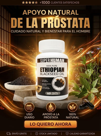 CÁPSULAS DE SEMILLA NEGRA ETIOPIE - Alivia y Desinflama su Prostata