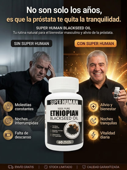 CÁPSULAS DE SEMILLA NEGRA ETIOPIE - Alivia y Desinflama su Prostata