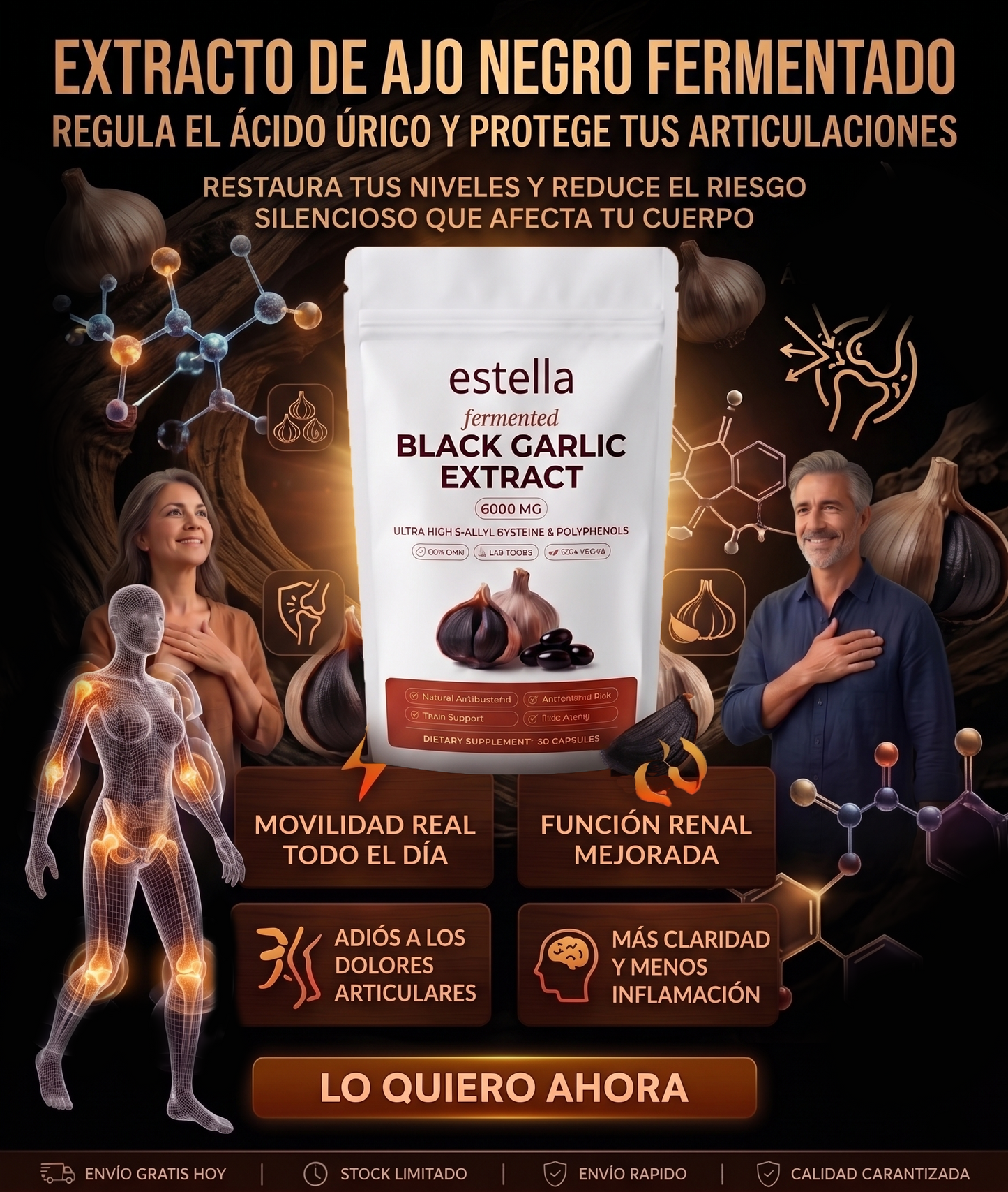 Black Garlic - Protocolo de restauración con ajo negro fermentado