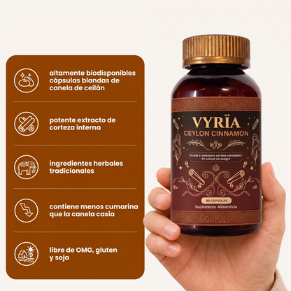 Ceylon Cinnamon - Mantiene los Niveles Saludables de Azúcar en Sangre