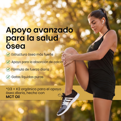 Vitamina D3 + K2 - Gotas líquidas de vitamina D3 K2