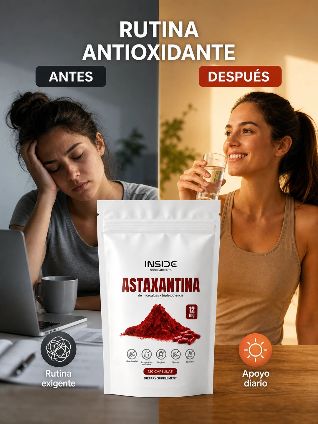 Astaxantina Antioxidante de Alta Potencia 120 Capsulas