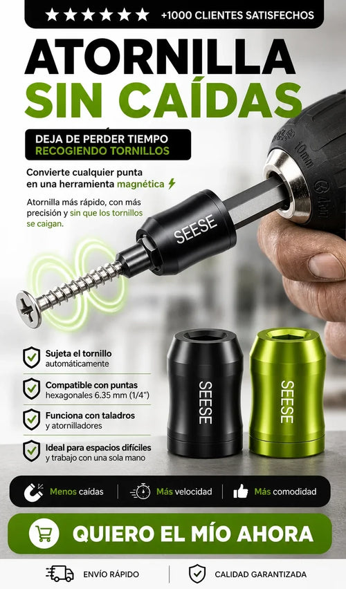 Anillo Magnético Fuerte para Tornillos: 1/4 Pulgada/ 6.35 mm