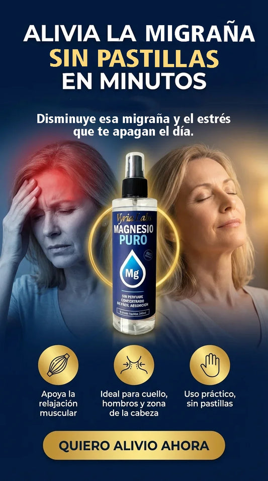SPRAY DE MAGNESIO - Alivia la Migraña y el Estrés