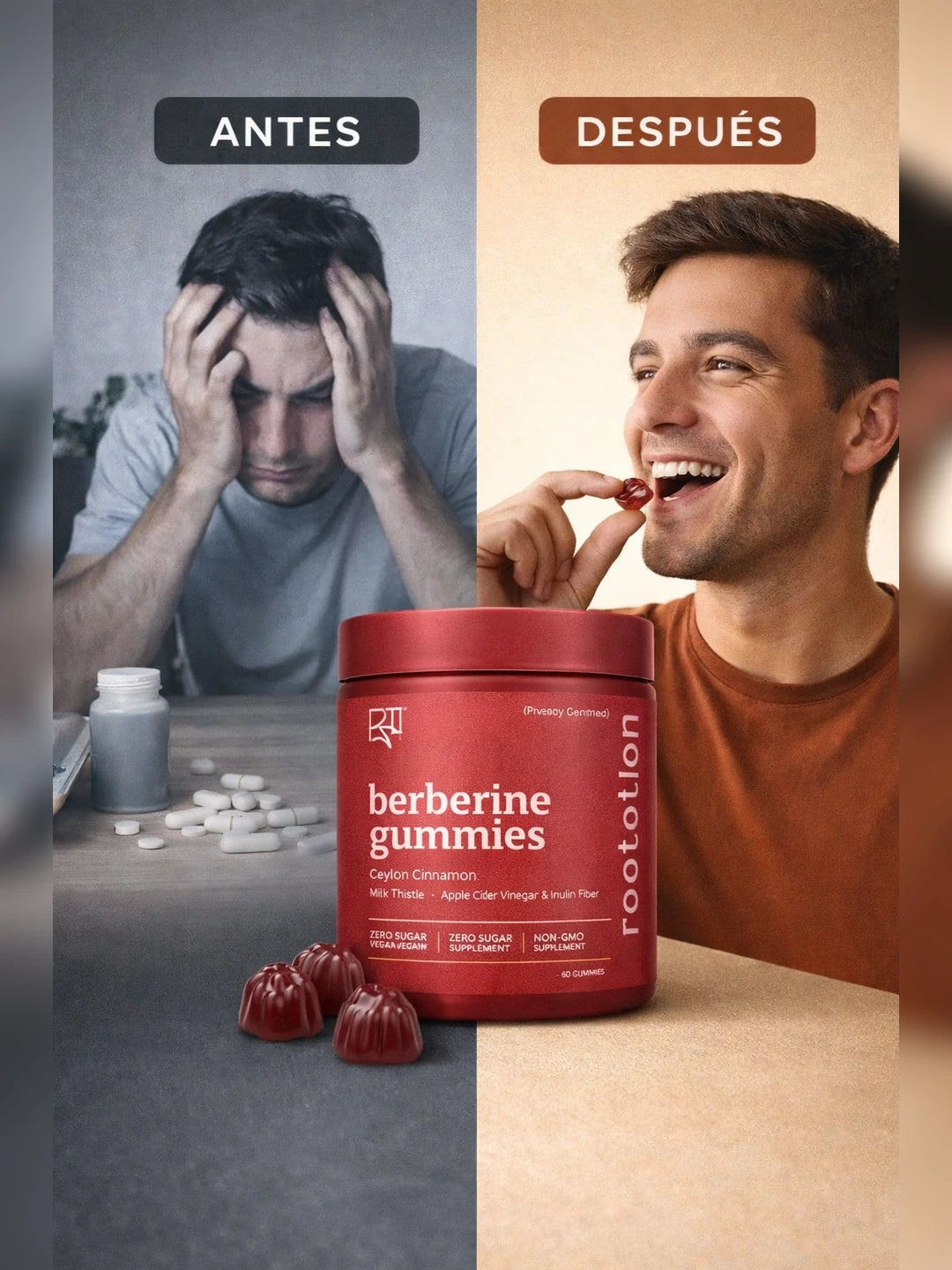 Gomitas de Berberina-500mg-Veganas