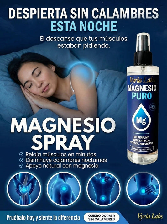 SPRAY DE MAGNESIO - Descansa Profundo y Sin Calambres